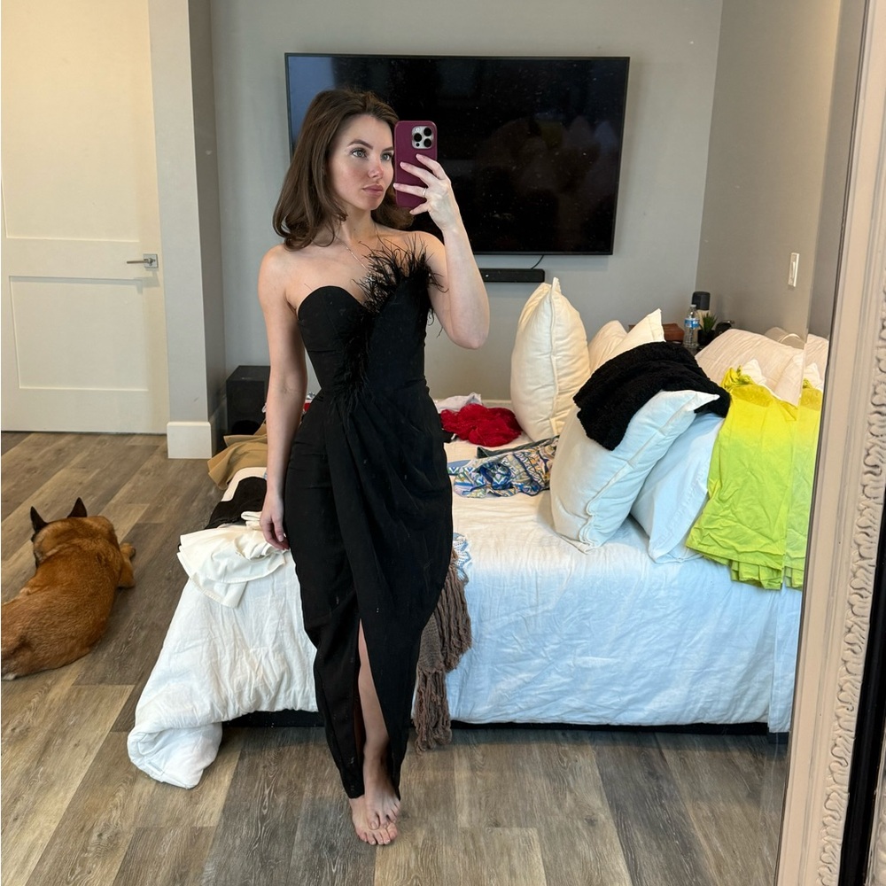 Elegant Black Strapless Dress